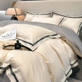 Luxury 100S Egyptian Cotton Embroidered Decorative Trim Bedding Set | Yedwo